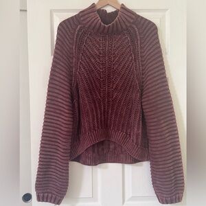 Free People Burgundy Sweater